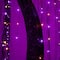 7ft. Pre-Lit Artificial Halloween Black Willow Tree with 600 Purple and Orange Dual Color LED Lights